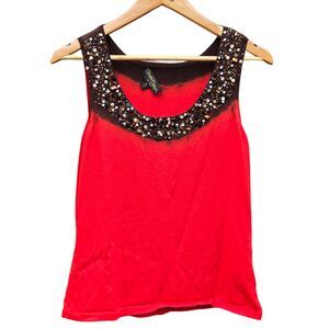 Vintage Y2K Beaded Ombre Retro Boho Earthy It Girl Indie Festival Tank Top